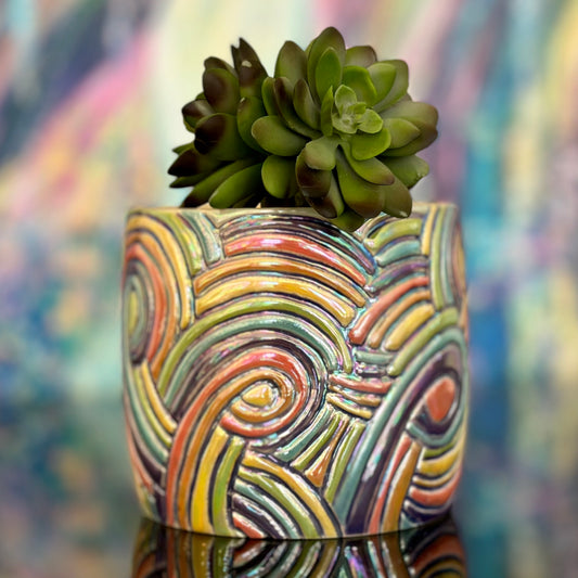 68S - Hand Carved Planter